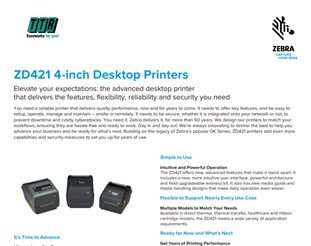 Zebra ZD421 datasheet_english